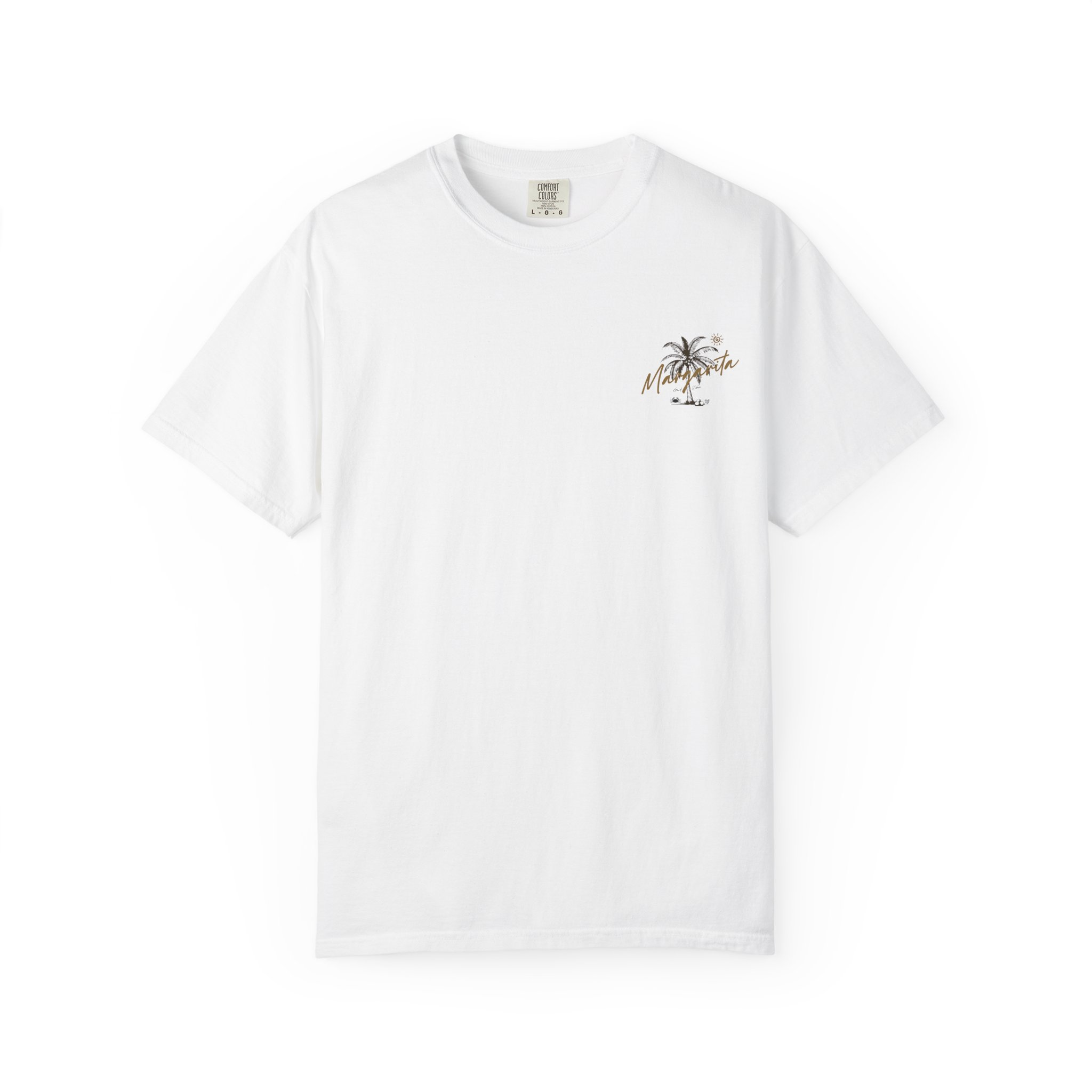 Tropical Island Vibe T-Shirt – ‘Margarita’ Palm Print Unisex Tee