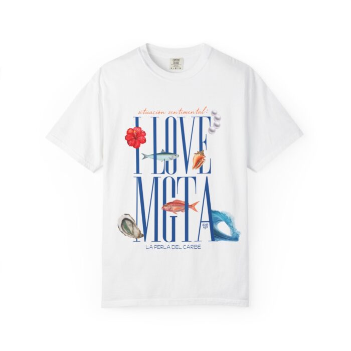 I Love Mgta T-Shirt | Unisex Garment-Dyed Tee, Summer Casual Wear, Vacation Souvenir, Nature Lover Gift, Stylish Beachwear