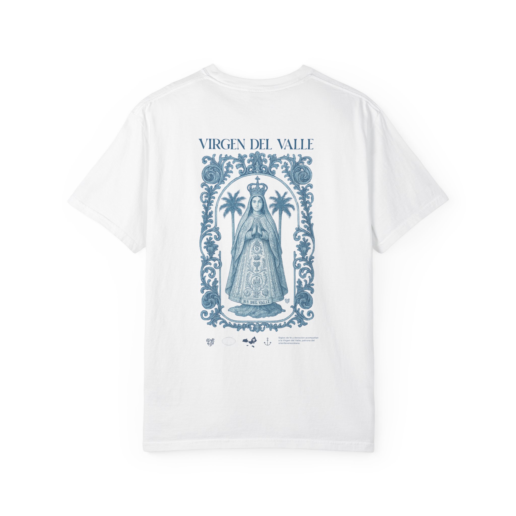 Virgin del Valle Garment-Dyed T-Shirt, Spiritual Gift, Vintage Tee, Bohemian Style, Festival Wear, Relaxed Fit